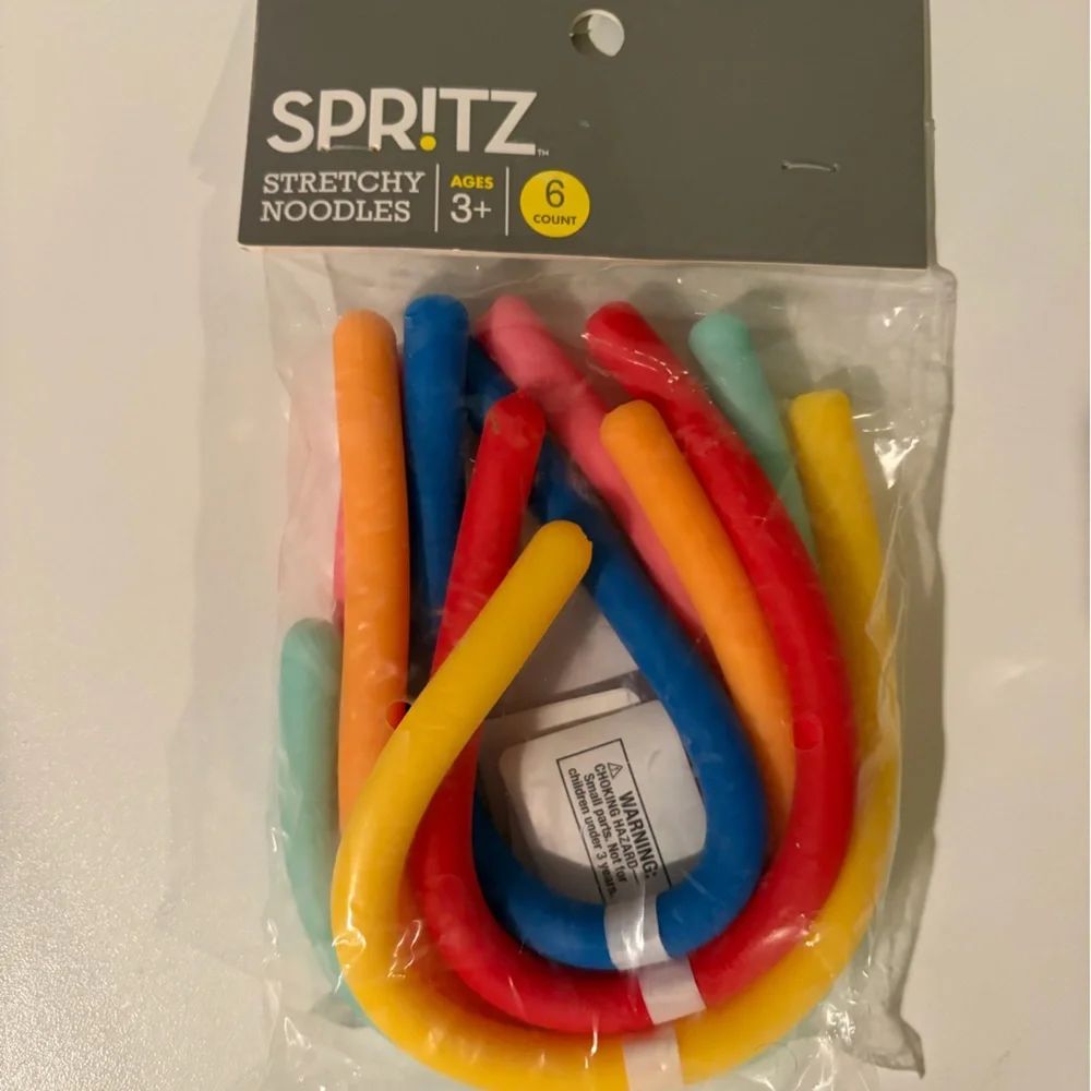 Spritz Colorful Stretchy Noodles Fidget Sensory Toy Party Favor Set New